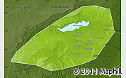 Physical Map of Al Fayyum (Fayoum), darken