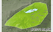 Physical Map of Al Fayyum (Fayoum), darken, semi-desaturated