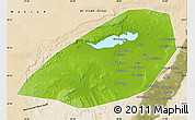 Physical Map of Al Fayyum (Fayoum), satellite outside