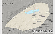 Shaded Relief Map of Al Fayyum (Fayoum), darken, semi-desaturated