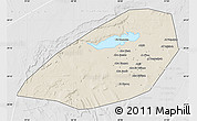 Shaded Relief Map of Al Fayyum (Fayoum), lighten, desaturated