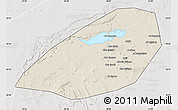 Shaded Relief Map of Al Fayyum (Fayoum), lighten, semi-desaturated