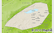 Shaded Relief Map of Al Fayyum (Fayoum), physical outside