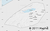 Silver Style Map of Al Fayyum (Fayoum), single color outside