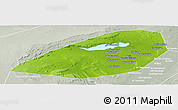 Physical Panoramic Map of Al Fayyum (Fayoum), lighten, semi-desaturated