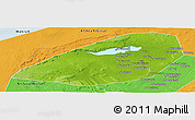 Physical Panoramic Map of Al Fayyum (Fayoum), political outside