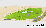 Physical Panoramic Map of Al Fayyum (Fayoum), satellite outside