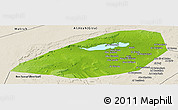 Physical Panoramic Map of Al Fayyum (Fayoum), shaded relief outside