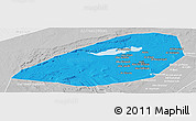 Political Panoramic Map of Al Fayyum (Fayoum), lighten, desaturated