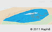 Political Panoramic Map of Al Fayyum (Fayoum), lighten