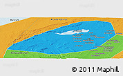 Political Panoramic Map of Al Fayyum (Fayoum)