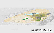 Satellite Panoramic Map of Al Fayyum (Fayoum), lighten, desaturated