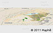 Satellite Panoramic Map of Al Fayyum (Fayoum), shaded relief outside