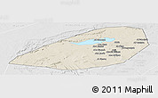 Shaded Relief Panoramic Map of Al Fayyum (Fayoum), lighten, desaturated
