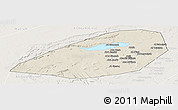 Shaded Relief Panoramic Map of Al Fayyum (Fayoum), lighten