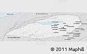 Silver Style Panoramic Map of Al Fayyum (Fayoum)
