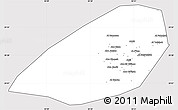 Silver Style Simple Map of Al Fayyum (Fayoum), cropped outside