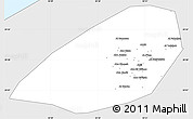 Silver Style Simple Map of Al Fayyum (Fayoum), single color outside