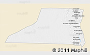 Classic Style 3D Map of Al Minya (Menia), single color outside