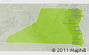 Physical 3D Map of Al Minya (Menia), lighten, semi-desaturated
