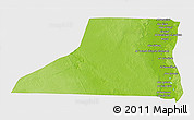 Physical 3D Map of Al Minya (Menia), single color outside