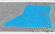 Political 3D Map of Al Minya (Menia), desaturated