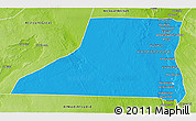 Political 3D Map of Al Minya (Menia), physical outside
