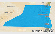 Political 3D Map of Al Minya (Menia), satellite outside