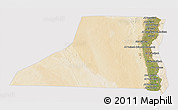 Satellite 3D Map of Al Minya (Menia), cropped outside