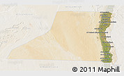Satellite 3D Map of Al Minya (Menia), lighten