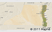 Satellite 3D Map of Al Minya (Menia), shaded relief outside