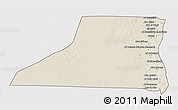 Shaded Relief 3D Map of Al Minya (Menia), single color outside