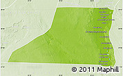 Physical Map of Al Minya (Menia), lighten