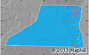 Political Map of Al Minya (Menia), desaturated