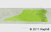 Physical Panoramic Map of Al Minya (Menia), lighten, semi-desaturated