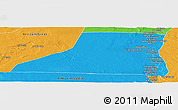 Political Panoramic Map of Al Minya (Menia)