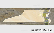 Satellite Panoramic Map of Al Minya (Menia), darken
