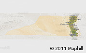 Satellite Panoramic Map of Al Minya (Menia), lighten, semi-desaturated