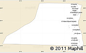 Classic Style Simple Map of Al Minya (Menia), single color outside