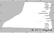 Gray Simple Map of Al Minya (Menia), single color outside