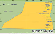 Savanna Style Simple Map of Al Minya (Menia)