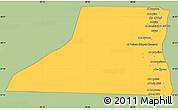 Savanna Style Simple Map of Al Minya (Menia), single color outside