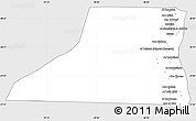 Silver Style Simple Map of Al Minya (Menia), single color outside