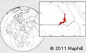 Blank Location Map of Aswan
