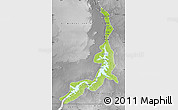 Physical Map of Aswan, desaturated