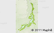 Physical Map of Aswan, lighten