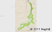 Physical Map of Aswan, shaded relief outside