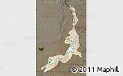 Satellite Map of Aswan, darken