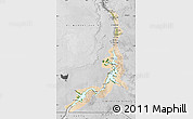 Satellite Map of Aswan, desaturated