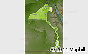 Physical Map of Upper Egypt, darken